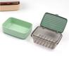 2025 Hot Double-layer Soap Box Household Bathroom Non-punching Hollow Drain Soap Box with Cover Dust Soap Box Holder