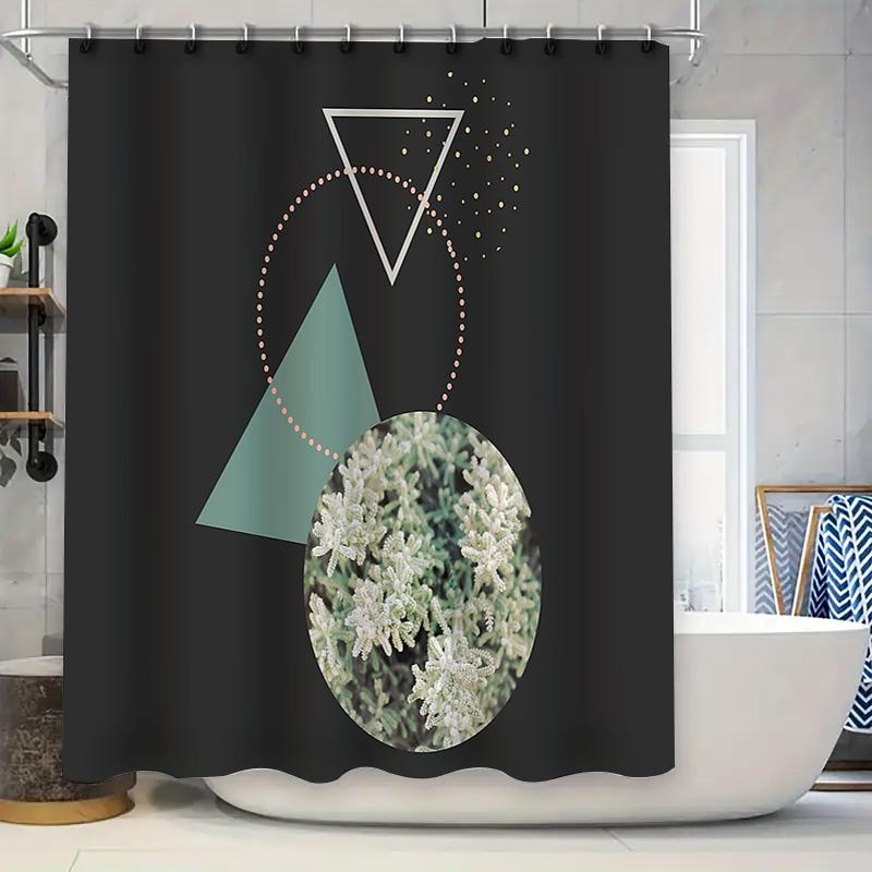 

Botanical Shower Curtain Forest Greenery Leaf Pattern Nature Bathroom Decor Vintage Farmhouse Shower Liner Waterproof Fabric W60H190(CM)-1 Pcs