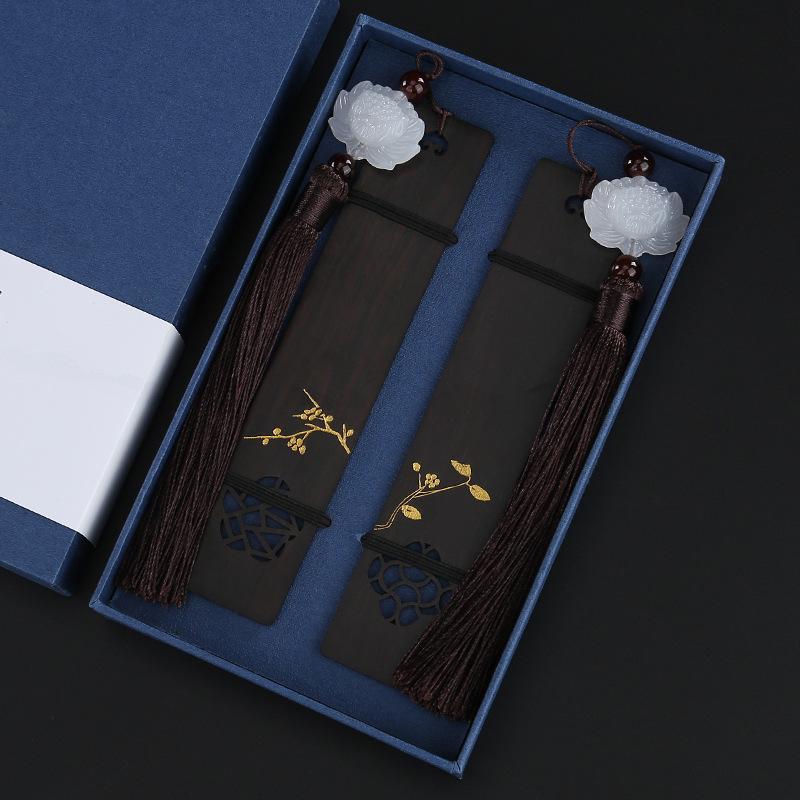 Rosewood Bookmark: Retro Chinese Style Gift for Students - Artistic Ancient Design, Custom DIY Option