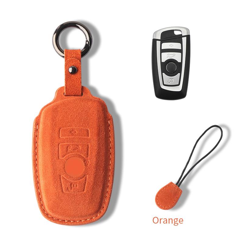 Interior Mouldings Suede Car Key Case Cover Protector Shell Fob Accessories For BMW F30 F31 F32 F34 F20 F21 F07 F10 1 3 5 7 Seri