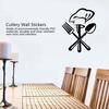 Bestick Kniv Gaffel Kockhatt Väggdekor Tapet för Kök Restaurang Dekoration