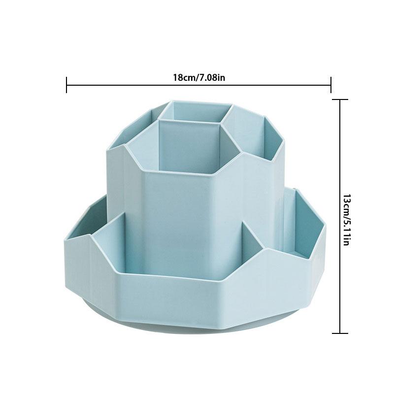 Large-capacity Desktop Storage Box,office Student Desktop Rotatable Pen Holder,cosmetics Comb Stationery Organization Storagebox