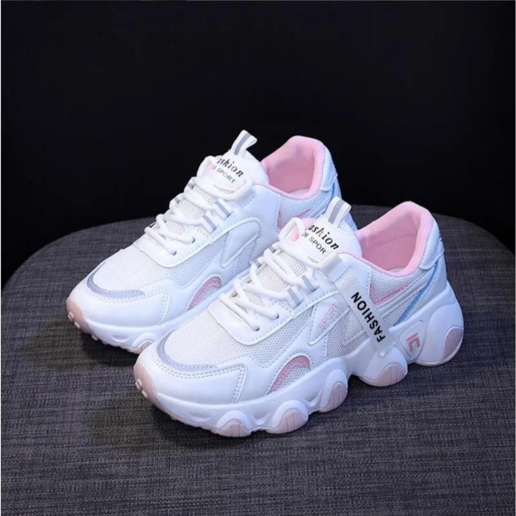 Scarpe da donna Sneakers alla moda con piattaforma in rete Scarpe in pelle Scarpe sportive casual traspiranti Socofy Scarpe basse da donna