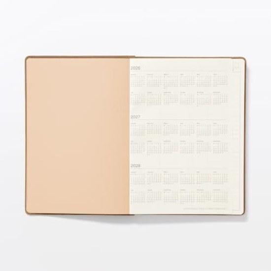 Muji Suede-like Monday Start Monthly Weekly Schedule Book December 2026 B6 Beige