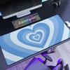 HD Print Large Gaming Mouse Pad Expansion Pad Gamer Keyboard Pad XXL Love Rubber Blue Non-Slip Desk Mat Cute Girl Mice Carpets