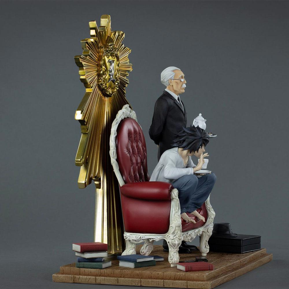 18CM L Lawliet Figure DEATH NOTE Chair Sitting Position Anime Desktop Crafts Golf Model Toy Gift Collection Ornaments PVC