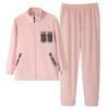 Pajamas Women'S Winter Coral Fleece Thickened Fleece Warm Autumn And Winter Flannel Winter Winter Can Be Worn Outside Loungewear