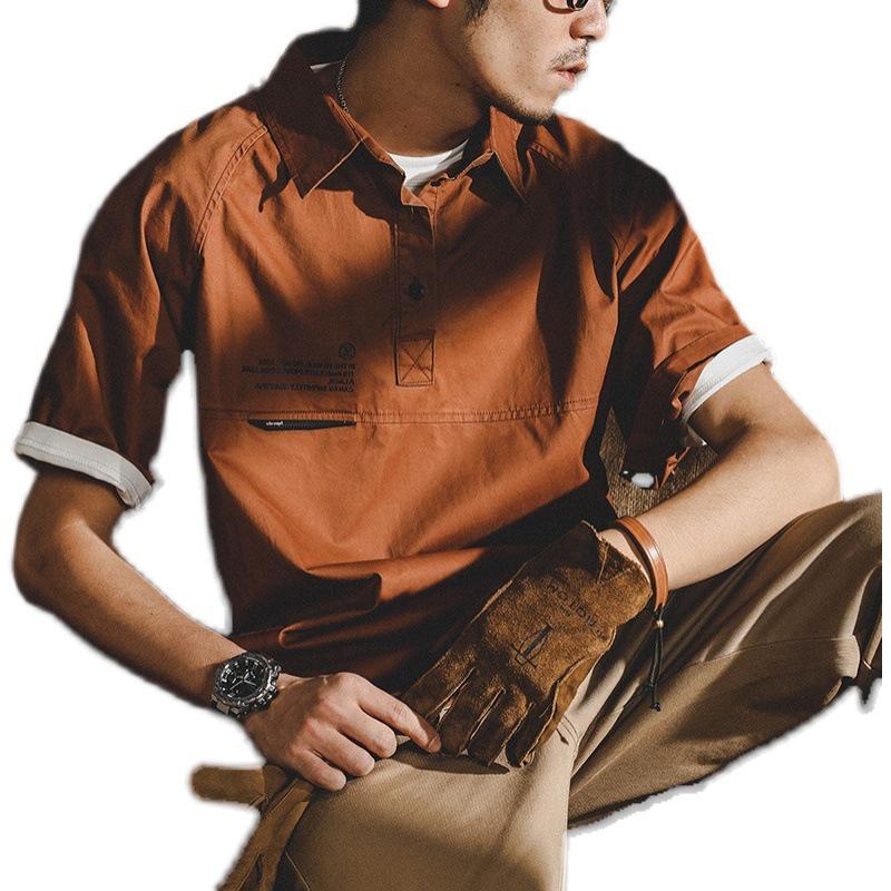 Men's Retro Short-Sleeve Casual Summer Workwear Shirt