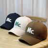 Korean-style Embroidered Letter Hard-brim Baseball Cap, Unisex, Trendy and Versatile, Makes the Face Look Smaller, Sun-shading Duckbill Cap, Trendy