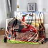 1pc Football Hero Leap Flannel Blanket Soft Warm Throw Blanket for Bedroom Living Room Bed Travel Camping Picnic Gift. MT71501127