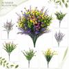 Artificial Summer Faux Flower Bouquet Realistic Lifelike Plastic Decorative Plants for Indoor Outdoor Home Office Wedding Arrangements
