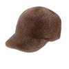 Gruba Puszysta Czapka Baseballowa Jednolity Kolor Ciepła Pluszowa Czapka Modna Czapka z Daszkiem ze Sztucznego Futra Zima