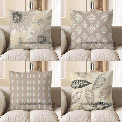 Home Decor Floral Pattern Decorative Digital Printed Pattern Cushion Cover Suitable For Sofa Bedroom Car Pillow Cover