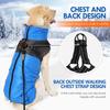 Winter Winddichte Hoher Kragen Flauschige Hundejacke Reflektierend Abschleppbar Outdoor Laufen Haustier Baumwollmantel mit Reißverschluss Designer Hundekleidung