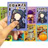 8 Blatt Halloween Kinder DIY Puzzle Aufkleber Spiele Einhorn Gesicht Machen Lustig Zusammenbauen Puzzles Aufkleber Kinder Lernspielzeug