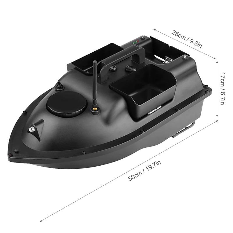 Sonar Finder 16 GPS Auto Return RC Fishing Bait Boat - 500M Range, Independent 3 Hopper, Auto Calibration, Waterproof