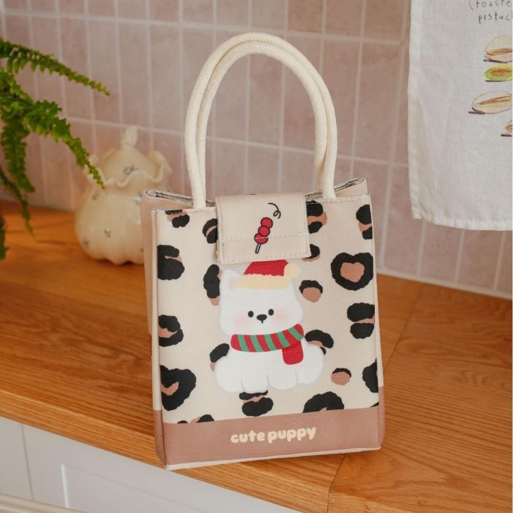 Cute Cartoon Prints Thermal Lunch Bag Thickened Large Capacity Food Storage Bag Portable Lunch Box