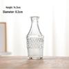 Retro Embossed Transparent Glass Vase: French-Inspired Luxury Home Decor for Living Room