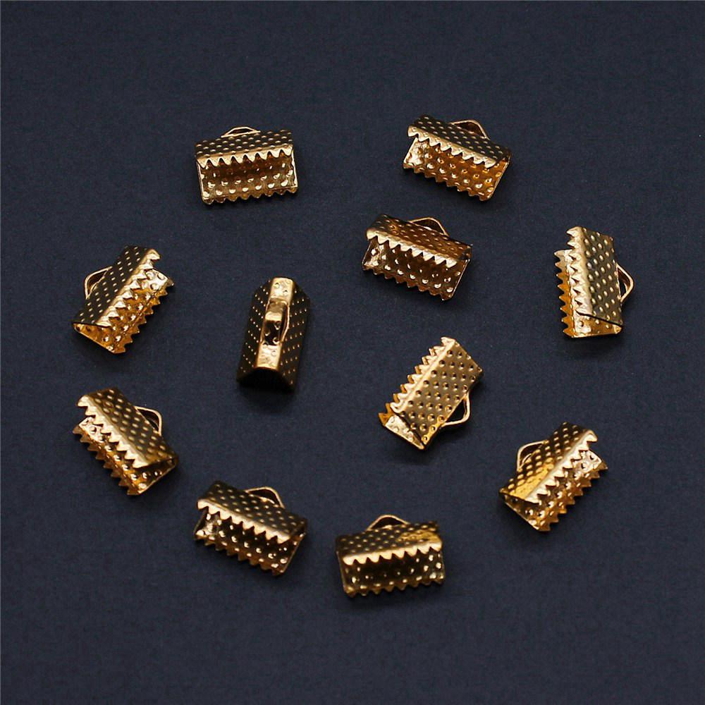 Bandenden Crimp-Clips Antikstil Zubehör für die Schmuckherstellung 8 Größen 4 Farben
