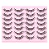 Cross-border European and American Style Flared Lashes, 14 Pairs of Thick, Curled, Naturally Three-dimensional One-piece Lashes