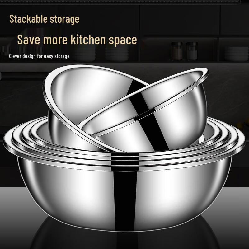 Food-Grade Stainless Steel Round Kitchen Basin