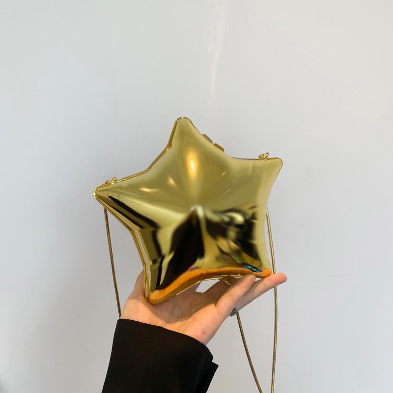 Acrylic Bright Five Pointed Star Zero Wallet Sweet Cool Spicy Girl Lipstick Party Mini Shoulder Bag Banquet Niche Candy Colored KTY