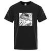 Men's T-shirt High Quality Cotton Blend Funny Crazy Cat Printed Casual Loose Cool for Men T-Sh