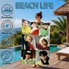 K-pop Group Stray Beach Towel, Microfiber Beach Towel, Perfect For Pool, Beach, Travel, Home Decor Beach Party Fan Gifts