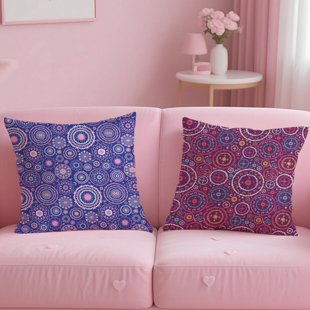 classic pattern Indian Ethnic Pattern Cushion Cover Soft EasyWash Pillow Case Versatile for Couch Bed Travel and Office
