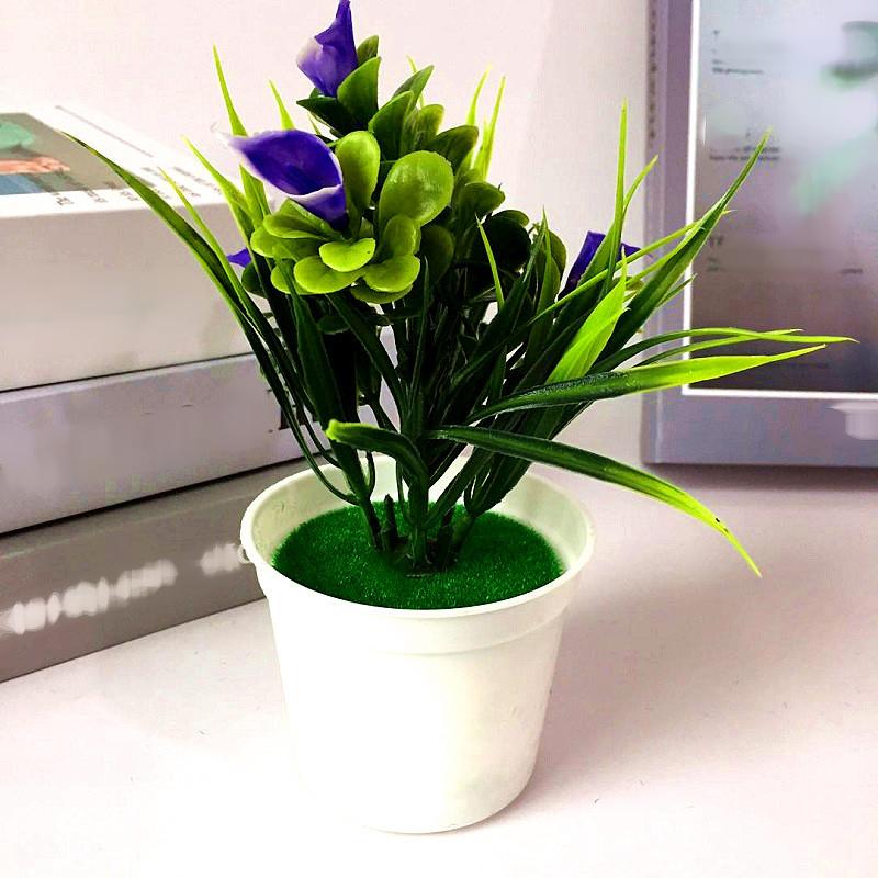 Potted  5PCS Small Calla Lily Flowers Home Room Decoration