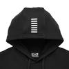 Emporio Armani EA7 FW24 Jednolita Bluza z Kapturem i Długim Rękawem z Nadrukiem Logo Męska bluza Czarny 8NPM32-PJVRZ-1200