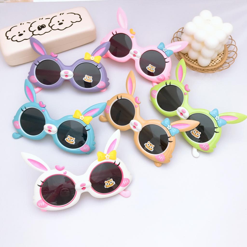 Big-Eared Rabbit Children'S Glasses Silicone Polarized Sunglasses Soft Frame Girl Princess Cute Boy Sunshade Glasses