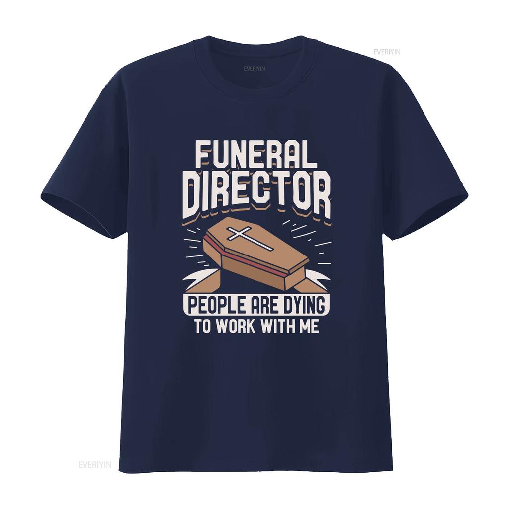 T-shirt de directeur de pompes funèbres Thanatopracteur Travail en chambre funéraire Avec moi vintage Lavé homme Légèrement étiré vêtements de créateur