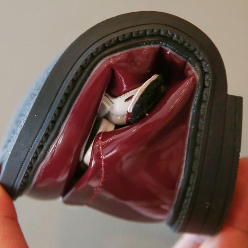 Nya läderskor för flickor Rosett Flickor Princess Skor Mjuk sula Singelskor Dance Performance Skor