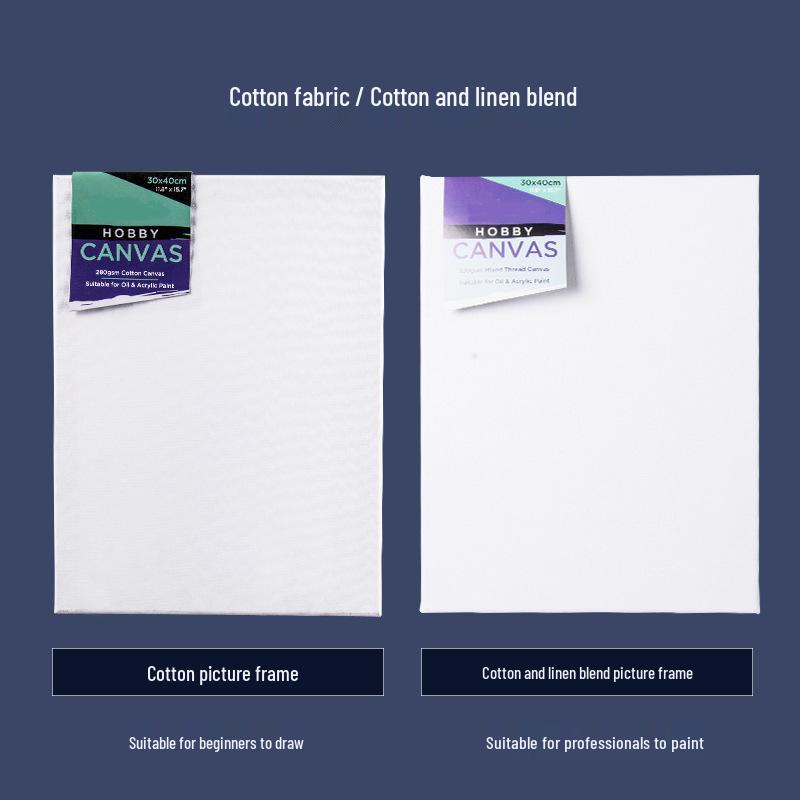 Blank Cotton Linen Oil Painting Canvas with Frame - Beginner-Friendly Hand-Painted Surface
