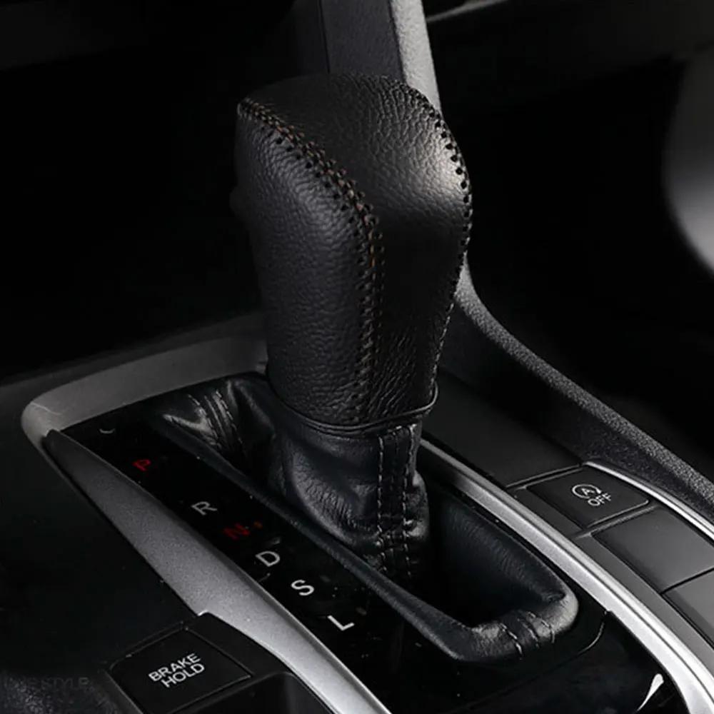 Car Gear Head Shift Knob Cover for Honda Civic X 10th 2016 2017 2018 2019 2020 2025 AT Gear Shift Collars Interior Accessories