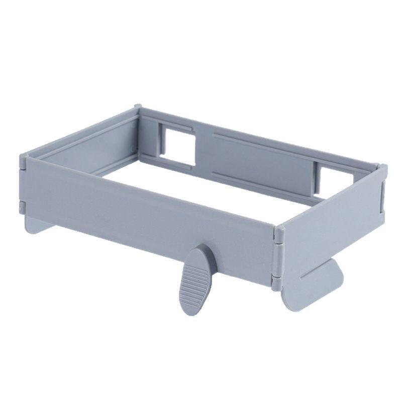 Wall-Mounted Foldable Trash Can & Storage Rack for Kitchen/Bathroom