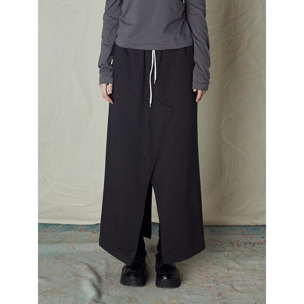 Saendeusaundeu (Women) Sweat Long Skirt Navy