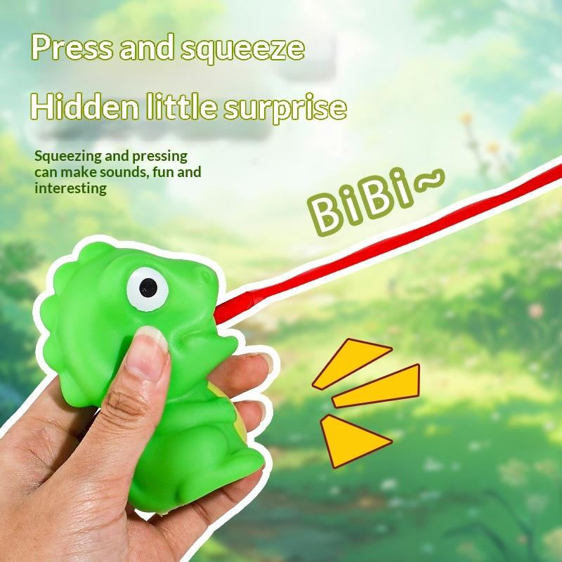 Creative Fidget Decompression Pinch Toy Frog Dinosaur Sticking Tongue Out Relieve Stress Children Fun Squeeze Interactive Toys