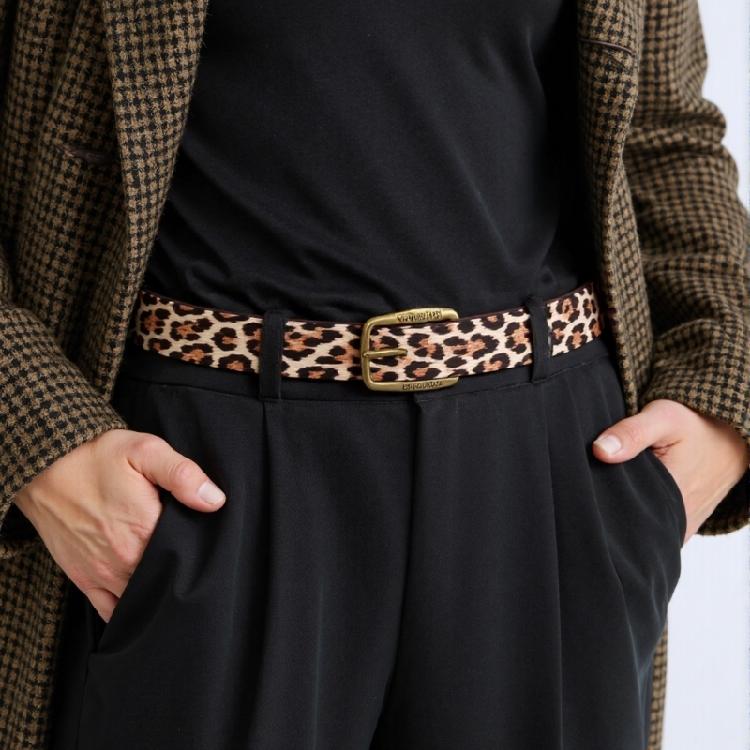 Unique Pattern Belt Stylish Leopards Velvet Waist Belt Jeans Decorative Belt Enhances Styles for Everyday Wear