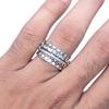 Silver Spinner Ring For Women Four Spinner Ring Fidget Silver Jewelry Ring"10"