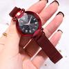 Reloj Mujer Women's Fashion Starry Sky Watches For Women Dress Magnet Buckle Mesh Belt Quartz Watch Zegarek Damski