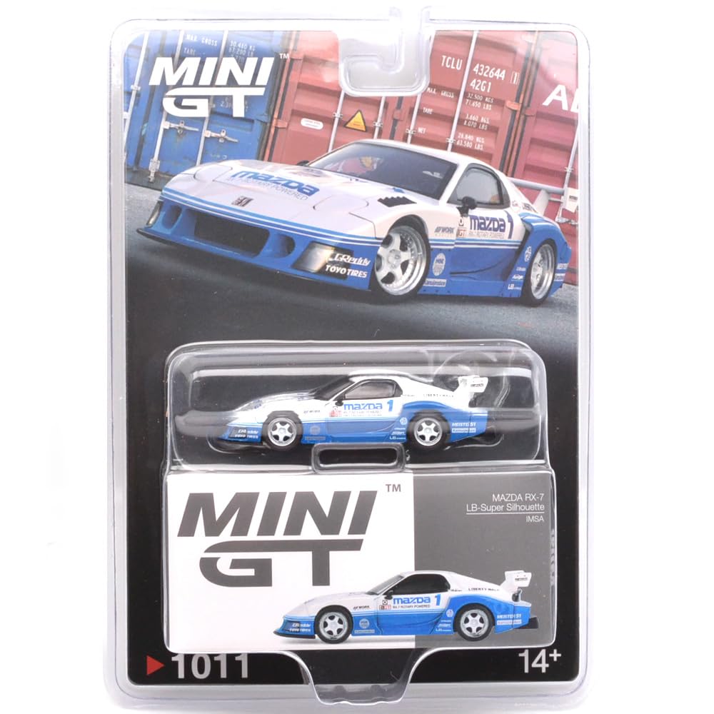 MINI GT Масштаб 164 MiJo TOYS - MAZDA RX-7 LB-SUPER SILHOUETTE IMSA MGT01011-BL