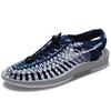 Whoholl Summer Knitted Men Sandals Breathable Casual Shoes for Men Outdoor Beach Sandals Plus Size 35-48 Summer Footwear Man
