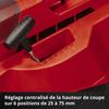 Einhell professional tondeuse à gazon sans fil rasarro 36/38 kit pxc (36v, 450m²) livré avec 2 batteries 4,0ah et chargeurs