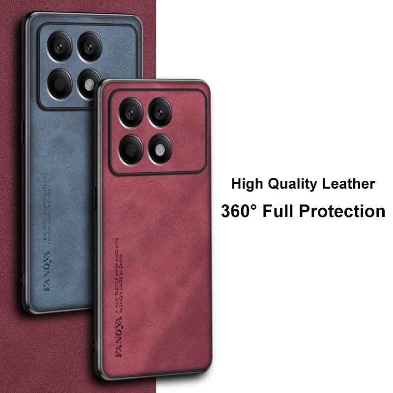 For Poco X6 Pro 5G Case Luxury PU Leather Phone Case For Xiaomi PocoX6 Pro X6Pro Redmi K70E Back Cover Silicone Full Protection