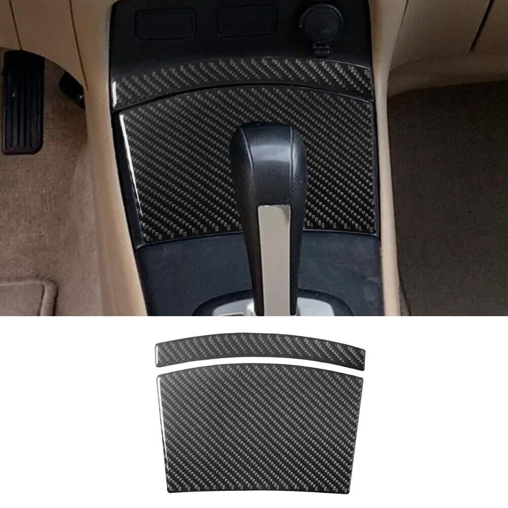 2Pcs Carbon Fiber Interior Center Cupholder Cover Trim For Honda Civic 2003-2005
