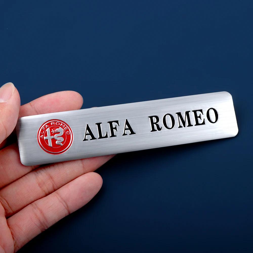 AAACP1 Car Aluminum Badge Body Decor Sticker For Alfa Romeo Italy Giulietta GT 159 147 156 Mito Brera Giulia F1 Stelvio Volante Clover