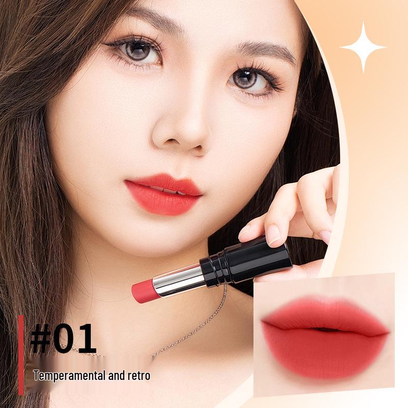 

GECOMO Velvet Matte Long-Lasting Lipstick: Smooth, Non-Sticky, Color-Enhancing for Autumn/Winter.