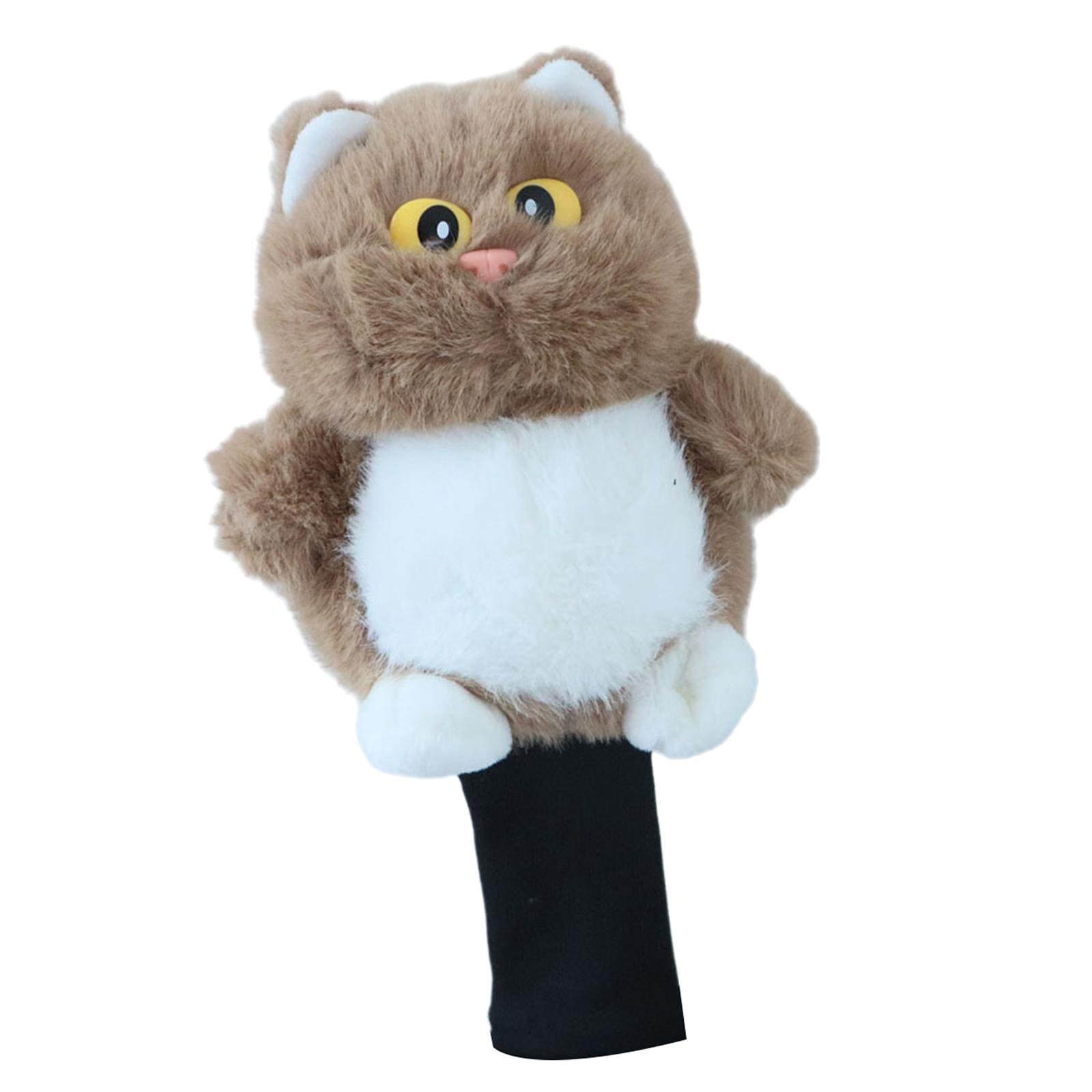 

Чехлы для клюшек для гольфа в виде милых кошек, плюшевые животные, защита на фервее, аксессуары для гольфа One Size коричневый